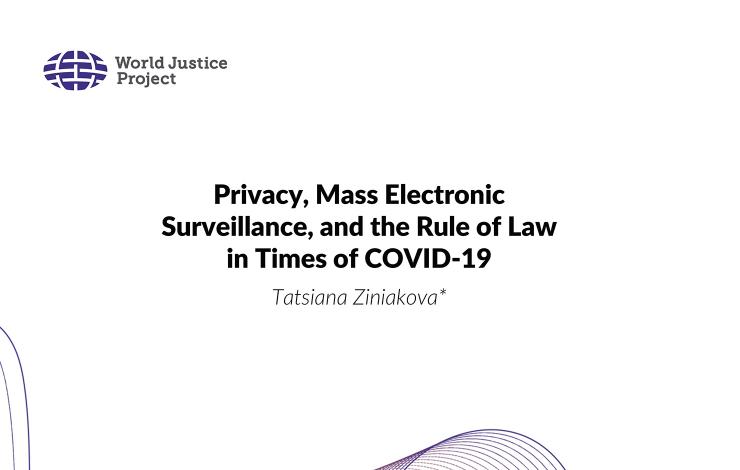 Privacy, Mass Electronic Surveillance, and the Rule of Law in Times of COVID-19