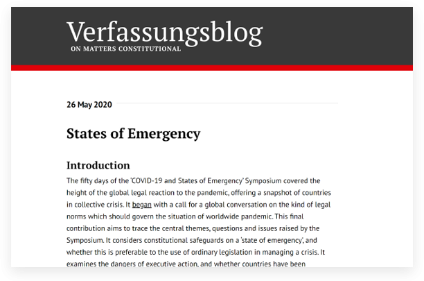 ​​​​​​​"States of Emergency"