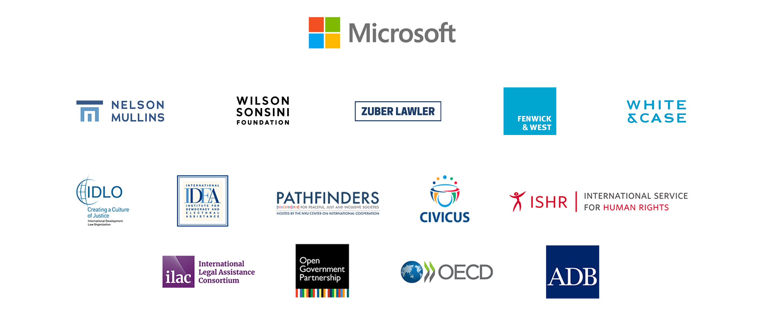 World Justice Challenge sponsors and partners