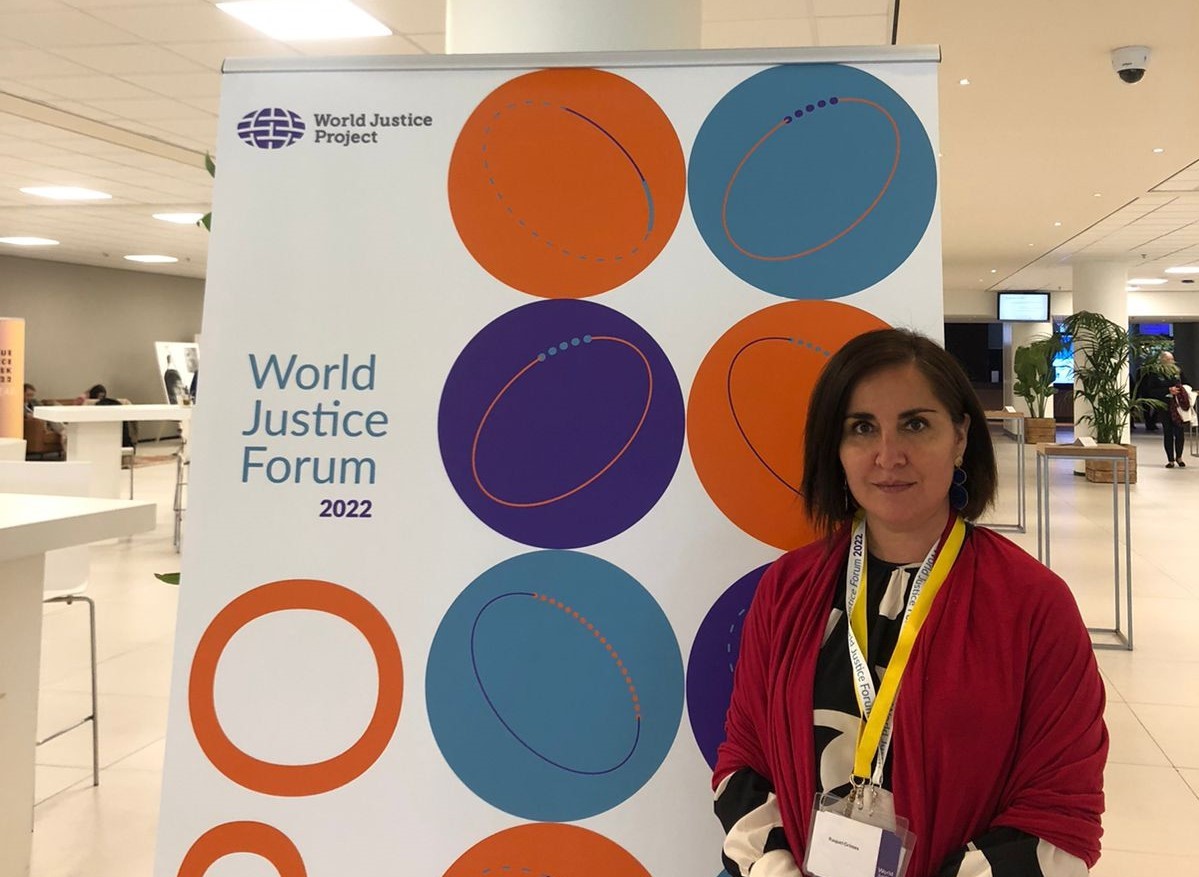 Paulina Ibarra, Executive Director of Fundación Multitudes, at the 2022 World Justice Forum