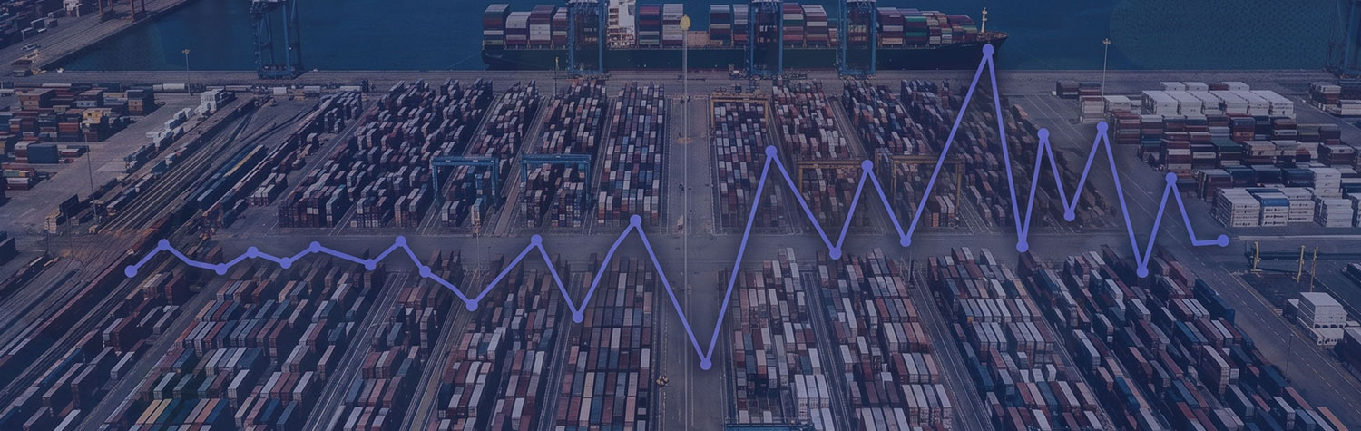 Docks with a graph on top representing business and the rule of law