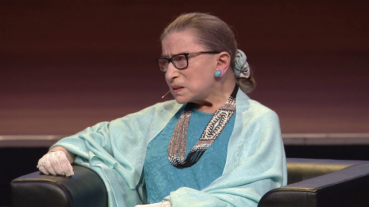 U.S. Supreme Court Justice Ruth Bader Ginsburg during a keynote conversation at the 2017 World Justice Forum.