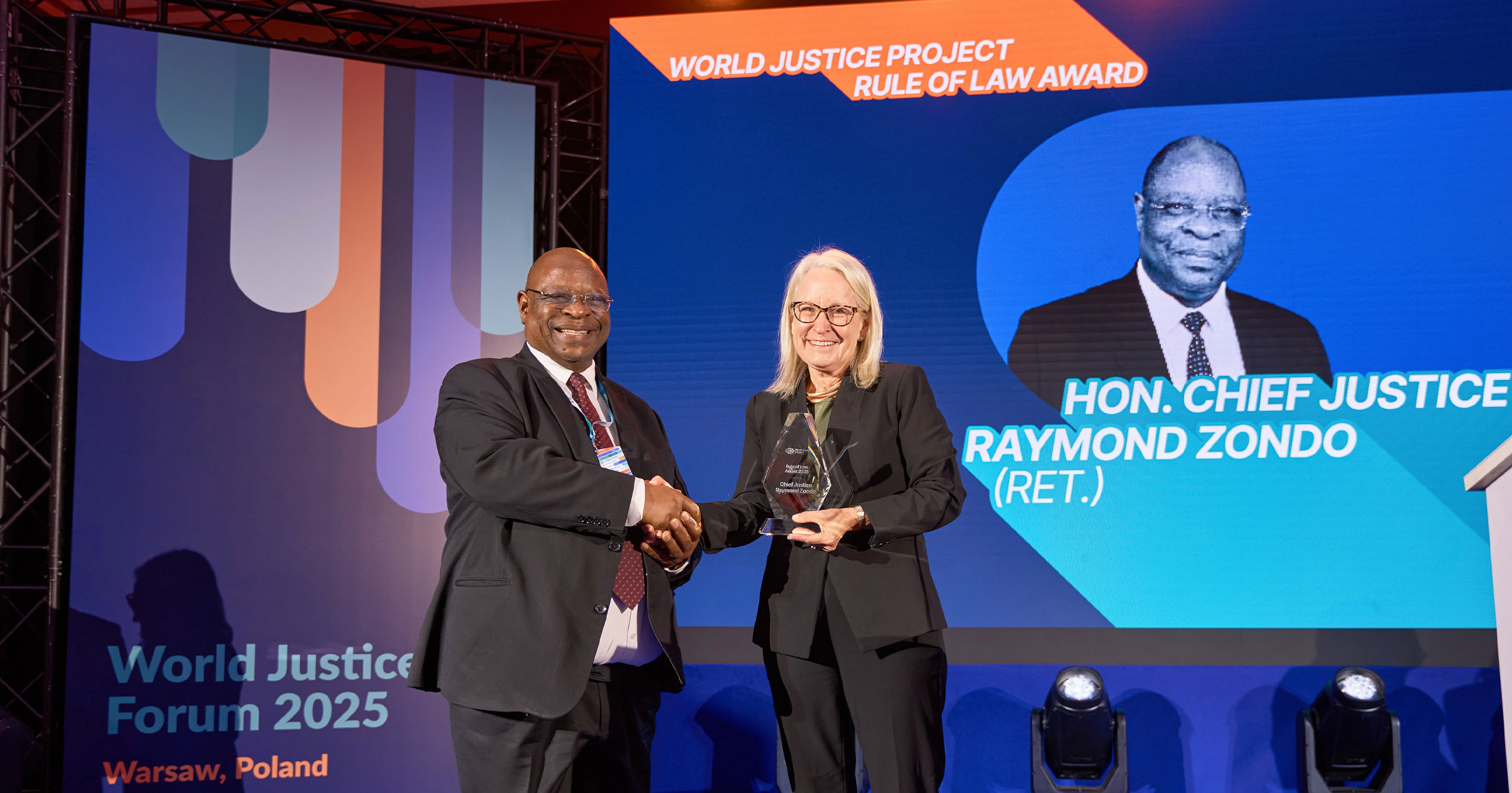 Chief Justice Zondo accepts the World Justice Project Rule of Law Award