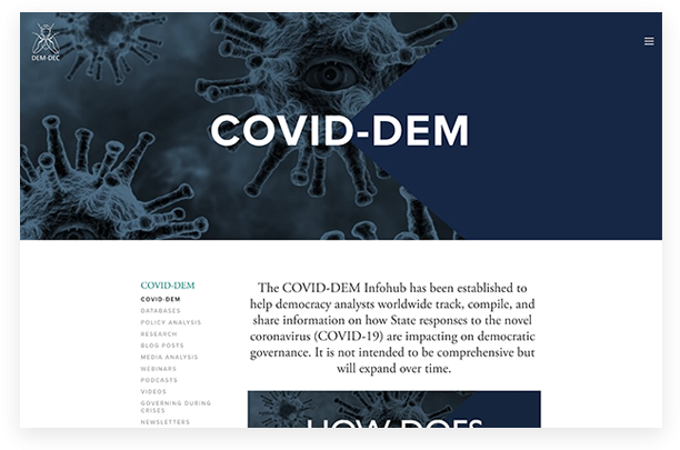 "COVID-DEM Infohub" 