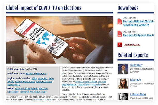 "Global Impact of Covid-19 on Elections"