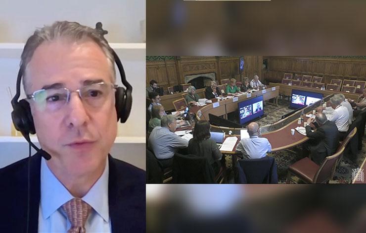WJP Chief of Public Sector Partnerships Mark Lewis during his participation in the United Kingdom House of Lords Constitution Committee’s official inquiry into the rule of law