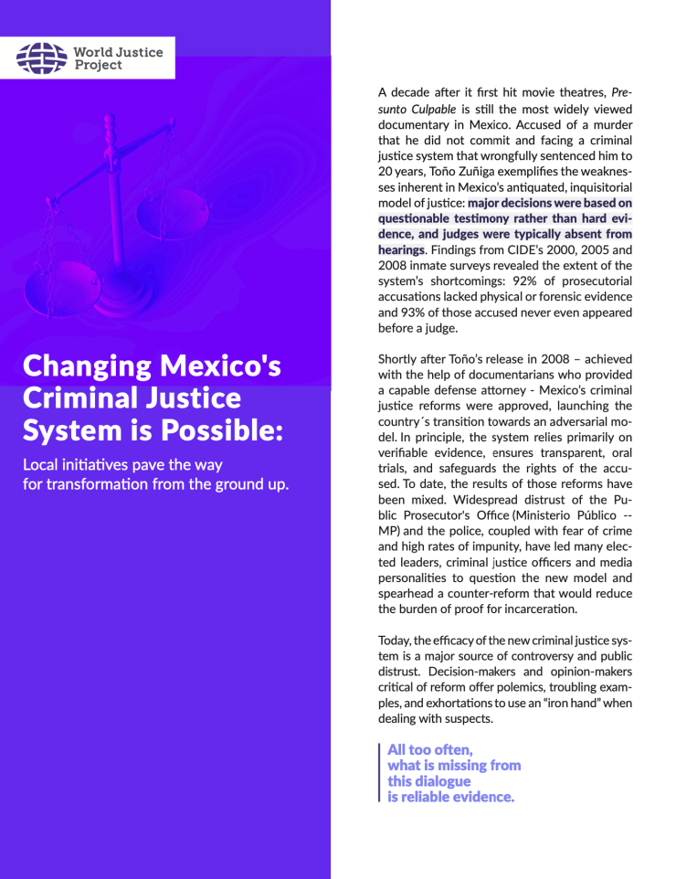 Changing Mexico's Criminal Justice System is Possible