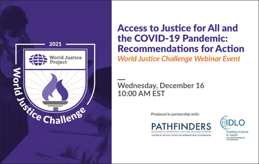 Webinar: Access to Justice for All and the COVID-19 Pandemic: Recommendations for Action
