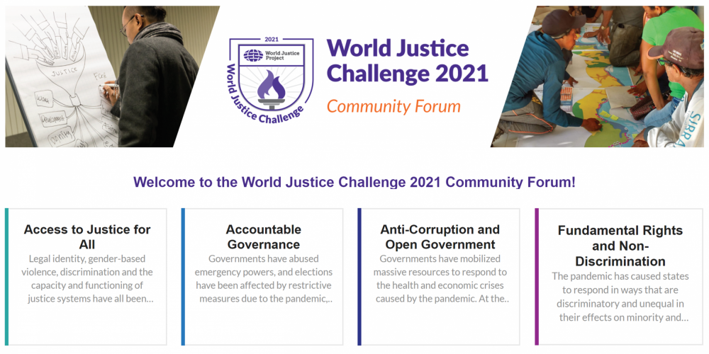 World Justice Challenge 2021 Community Forum